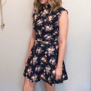 Blue floral dress